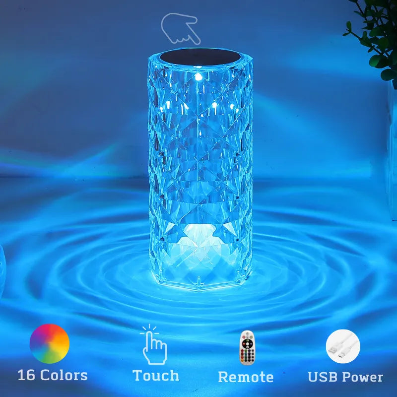 Crystal LED table lamp